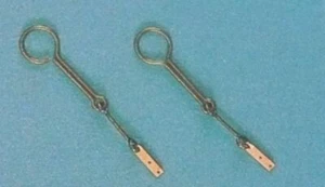 Corel Draht Kettenplatte mit Scharnierbefestigung für 5 mm Deadeye & 30 mm lang - 30 Stück - Bild 1 von 1