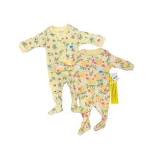 NEW Children’s place lot of 2 newborn long sleeve onepiece zip bodysuit Hawaiian - Picture 1 of 9