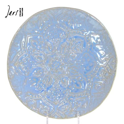 NEW Crate & Barrel JARS FRANCE - TOULOUSE - BLUE 9.5" Plate Floral Freeform - Image 1 of 4