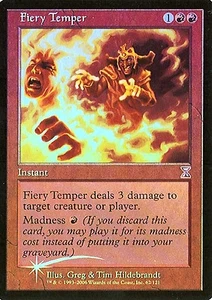 MTG - Time Spiral - Fiery Temper - Foil - quasi nuovo - Foto 1 di 1