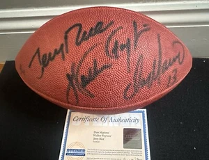 Walter Payton Dan Marino Jerry Rice Signed Official NFL Game Football Steiner - Picture 1 of 12