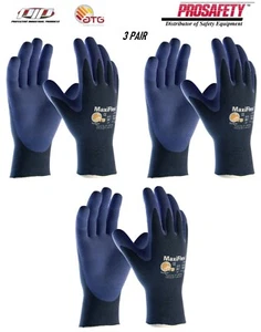 3 pr. 34-274 MaxiFlex PESO LIGERO EMPUÑADURA DE NITRILO recubierto de palma GUANTES DE TRABAJO PROTECTORES - Imagen 1 de 4