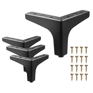 Furniture Legs Metal Feet Cabinet Legs 4 Inch Triangle Feet Dresser Legs Set ... - Picture 1 of 7