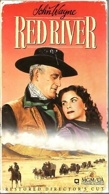 Red River VHS 1990 John Wayne Montgomery Clift Walter Brennan Western VTG B&W - Image 1 of 4