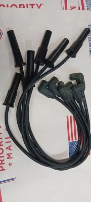 Cables de bujía Chevy Chevrolet Straight Six 6, 194 216 235 NEGRO HEI 7mm - EE. UU. Foto 1 de 4