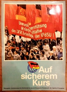 German poster. Soviet poster. Soviet-German friendship. GDR and USSR. On a safe - Picture 1 of 6