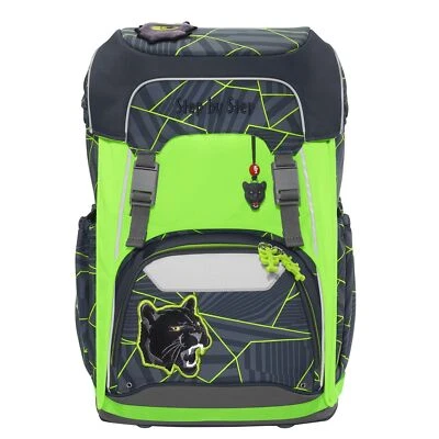 Step by Step Neon Pull-Over Grün Überzug reflektierend für Schulrucksack GIANT - Bild 1 von 2