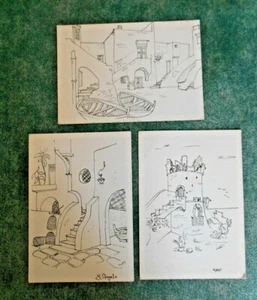 Ischia- Lotto di tre cartoline serie Aenaria di Franco Granito - Foto 1 di 3