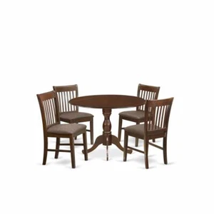East West Furniture DMNF5-MAH-C 5 Piece Dining Room Table Set - Mahogany... - Picture 1 of 3