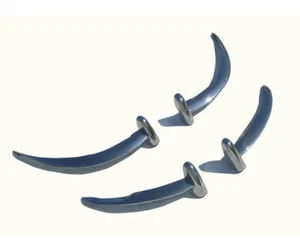 Edelstahl Stoßstangen Satz für Jaguar E-Type Serie 1 mit Innengewinde - Picture 1 of 6