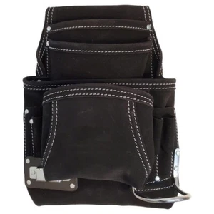CLC 633X 10 pocket Suede Leather Tool and Fastener Pouch Black - Picture 1 of 1