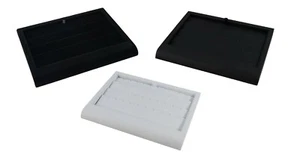 Luxury Earing Display Tray Velvet or Leatherette Stud Drop Earring Holder - Picture 1 of 4