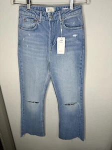 NWT Rails The Sunset Crop High Rise Crop Flare Raw Hem Size 25 - Picture 1 of 7
