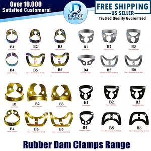 Universal Brinker Rubber Dam Clamps Tissue Retractors Bicuspids Premolar Dental - Picture 1 of 55
