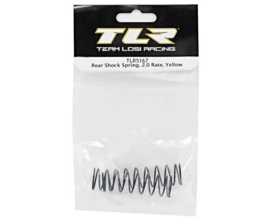 TLR5167 Rear Shock Spring, 2.0 Rate, Yellow - Image 1 of 2
