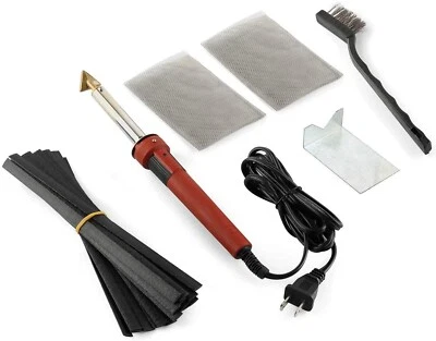 Plastic Welding Kit with Black Plastic Rods and Mesh, 80 Watt Iron - Image 1 of 3