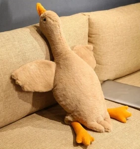 Brown Goose Duck Pillow 51" Stuffed Animal Plush Toys Toddler Doll Kids Gifts - Picture 1 of 3