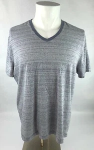 Camiseta para hombre Banana Republic cuello en V - rayas azules, talla grande - Imagen 1 de 4