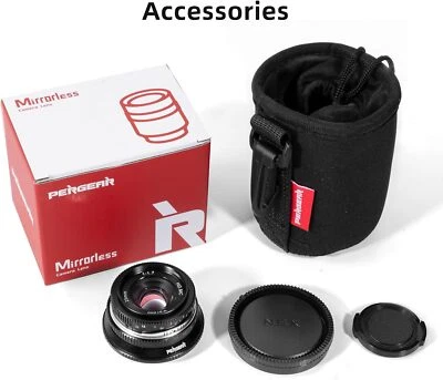 Pergear 25mm F1.7 Large Aperture Manual APS-C Fuji X Mount Lens (Black)