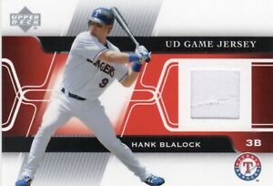 2005 Upper Deck Hank Blalock UD Game Jersey Game Used Jersey #GJ-HB Rangers