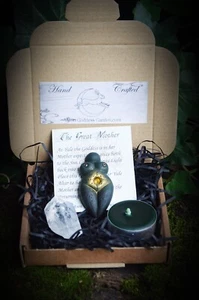 Yule Ton Göttin klar Quarz Weihnachtsgeschenk Hexerei Wicca heidnisch - Bild 1 von 7