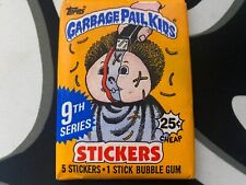 VINTAGE TOPPS GARBAGE PAIL KIDS CARD STICKERS NEW WAX PACK 9TH SERIES 