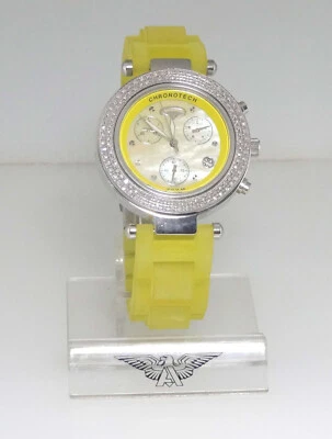 RELOJ CRONÓGRAFO CHRONOTECH SUIZO "Pave' Y" 200METROS CUARZO *TOTALMENTE NUEVO CON CAJA* Foto 1 de 4