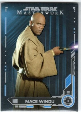 STAR WARS 2019 TOPPS MASTERWORK BLUE PARALLEL BASE 17 SAM JACKSON AS MACE WINDU - Image 1 of 2
