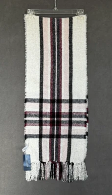 Charter Club Multicolor Suave Cálida Tejida Bufanda 60 x 13 pulgadas Flecos Academia Acogedora Foto 1 de 4