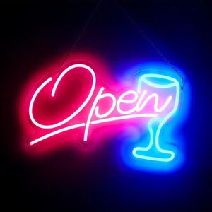 AIBOO Open Sign for Restaurant,Neon Light for Business,LED Open Sign - Picture 1 of 36