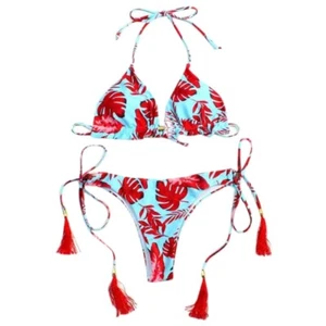 Women s String Bikini Swimwear Sexy for Triangle Tie Side Bikini 2 Piece Swimsui - Picture 1 of 11