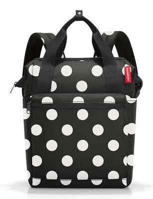reisenthel Allrounder R Backpack M Rucksack Rucksack Dots White schwarz weiß Neu - Bild 1 von 3