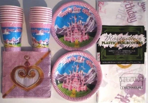 PRINCESS Happy Ever After Fiesta Cumpleaños Juego Paquete Kit para 16 - Imagen 1 de 6