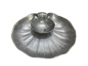 Wilton Armetale Zinn Klappschale Chip'n Dip/Meeresfrüchte/Hors d'oeuvre Tablett - Bild 1 von 10
