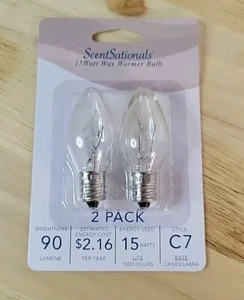 ScentSationals Confezione da 2 Lampadine Scaldacera C7 / 15 Watt / 90 Luminosità - Foto 1 di 11