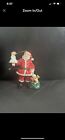 Vintage Christmas Ornament Ceramic Resin Santa Clause with Gifts Figurine