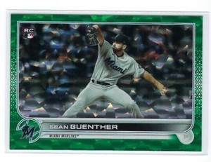 Sean Guenther RC 2022 Topps Series 2 #471 Green Ice Parallel #'d 407/499 Marlins
