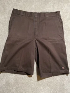 Pantaloncini skater vintage Dickies 32 skateboard larghi y2k anni 90 OG marrone - Foto 1 di 6