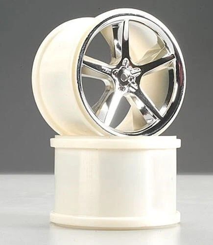 Traxxas REVO/T-Maxx/E-Maxx Chrome Gemini 3.8 Wheels (14mm Hub) TRA5372 - Image 1 of 1