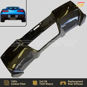 Scopione Carbon Fiber Rear Bumper Diffuser for Chevrolet C7 14-19 Corvette - Picture 1 of 6