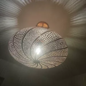 Handmade Moroccan Brass Pendant Light | Hanging Shade for a Stunning Look - Picture 1 of 8