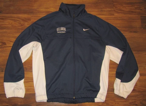 Villanova Wildcats Basketball Mens Track Jacket, Nike, Blue, Size XL, EUC Cover
