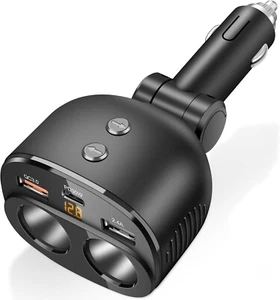 USB C Car Charger 30W USB Car Charger Adapter with LED PD QC3.0 Fast Charging US - Picture 1 of 8