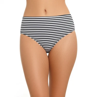 Nuevo con etiquetas Traje de baño Torrid parte inferior para mujer negro blanco a rayas control abdominal 4X Foto 1 de 4