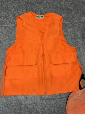 Vintage Game Winner Sportswear Orange Hunting Vest Men's W/heater Seater. (44-2) - Image 1 of 4