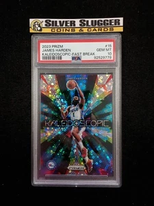 2023-24 James Harden Panini Prizm Caleidoscópico Fast Break Disco #15 PSA 10 76er - Imagen 1 de 4