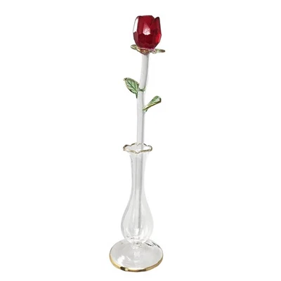Vaso de flor rosa cristal com botão - I Love You - Querida, esposa, namorada... - Imagem 1 de 4