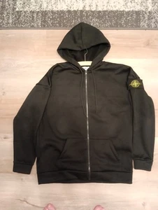 Men's Black Zip Hoodie Inspired by Stone Island - Size XL - Streetwear Casual - Bild 1 von 5