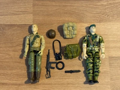 Gi Joe Movie Lot V1 1983 Duke Complete w/ Filecard & Falcon 1987  V1 Incomplete - Image 1 of 4