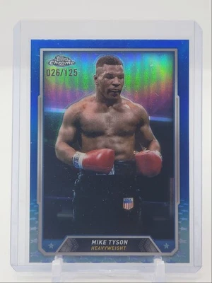 MIKE TYSON 2024 TOPPS CROMO BOXEO AZUL REFRACTOR PESO PESADO/125 Q2550 Foto 1 de 2